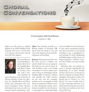 choral journal irehearse
