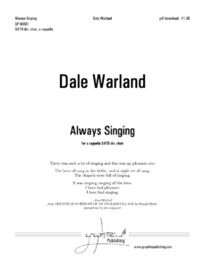 Score Cover Always Singing Dale Warland