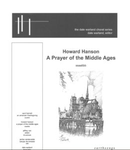 Score Cover Howard Hanson A Prayer of the Middle Ages