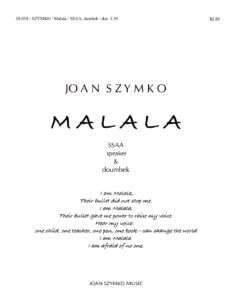 Score Cover Joan Szymko Malala