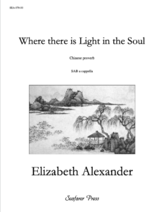 Score cover for Where there is Light in the Soul Elizabeth Alexander